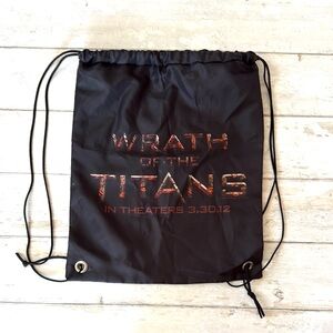Wrath of the Titans Collectible Drawstring Bag Backpack Black Red 2012